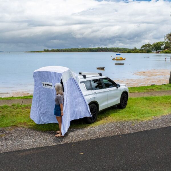 portable change room for the beach booti blind
